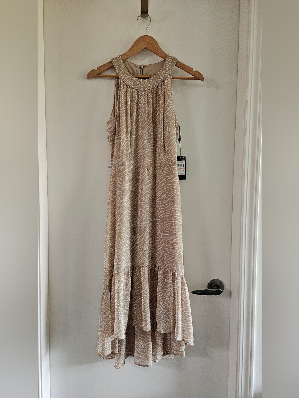 Beige Animal Print Dress